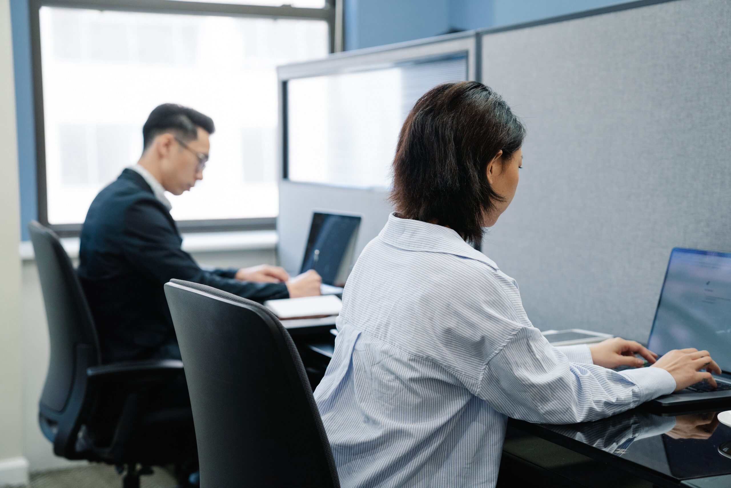 People working in an office.